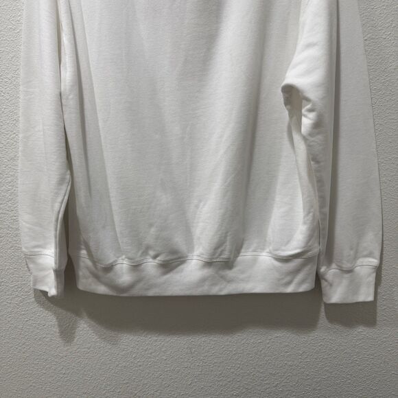 NEW Levi's Womens White Classic Logo Long Sleeve Crewneck Pullover Sweatshirt L - Picture 8 of 9